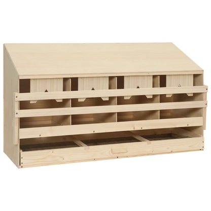 Kippenlegkast 4 Compartimenten Massief Grenenhout 106 x 40 x 59 cm