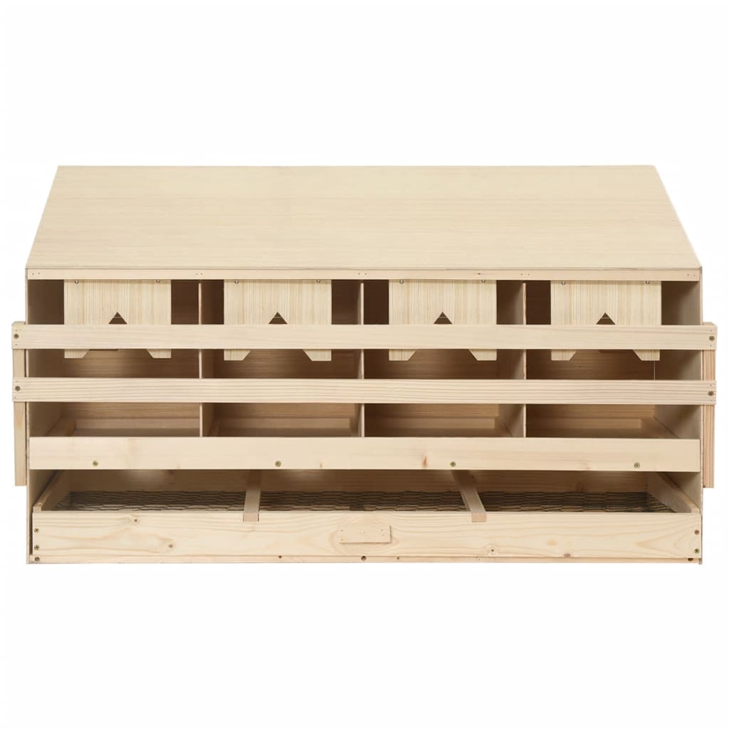 Kippenlegkast 4 Compartimenten Massief Grenenhout 106 x 40 x 59 cm