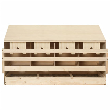Kippenlegkast 4 Compartimenten Massief Grenenhout 106 x 40 x 59 cm