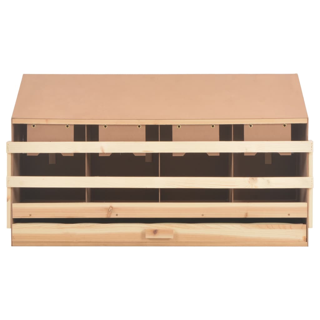 Kippenlegkast 4 Compartimenten Massief Grenenhout 106 x 40 x 59 cm