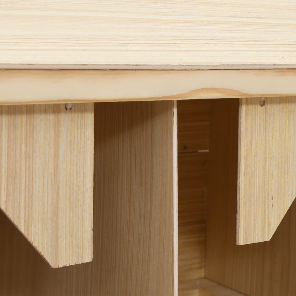 Kippenlegkast 4 Compartimenten Massief Grenenhout 106 x 40 x 59 cm