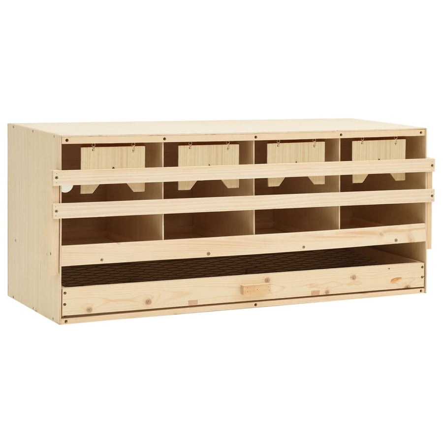 Kippenlegkast 4 Compartimenten Massief Grenenhout 106 x 40 x 45 cm