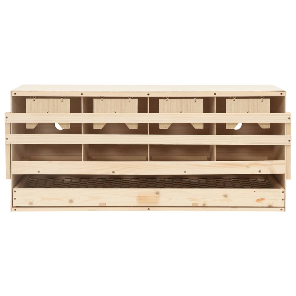 Kippenlegkast 4 Compartimenten Massief Grenenhout 106 x 40 x 45 cm