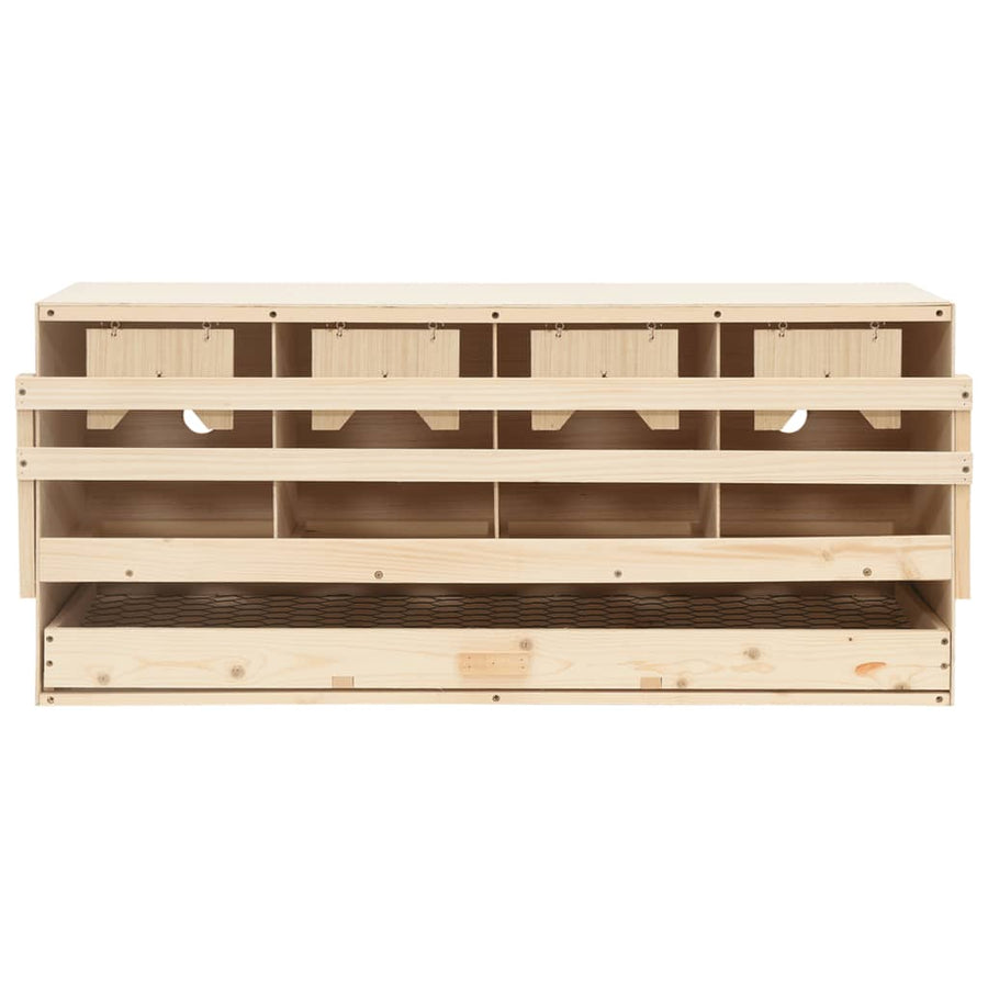 Kippenlegkast 4 Compartimenten Massief Grenenhout 106 x 40 x 45 cm