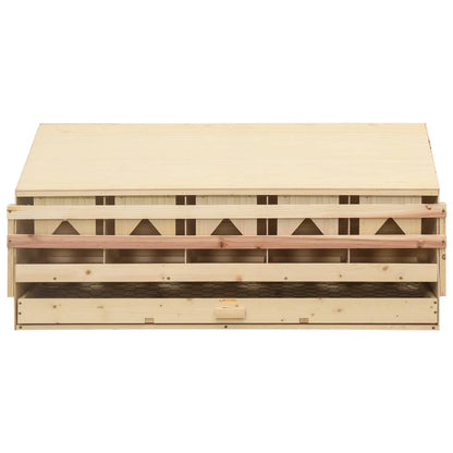 Kippenlegkast 5 compartimenten 117x33x54 cm massief grenenhout