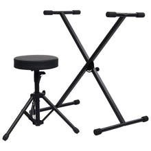 Keyboardstandaard En -Kruk Zwart