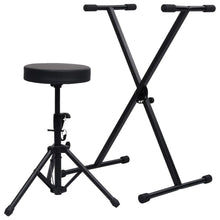 Keyboardstandaard En -Kruk Zwart