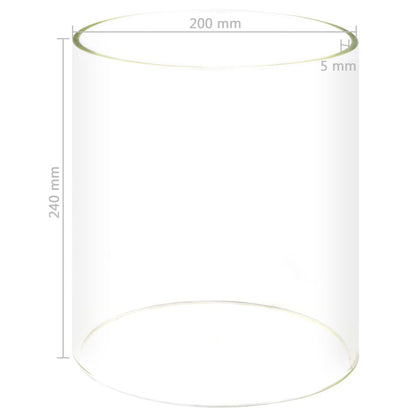 Cilinder Voor Hotdog Verwarmer 200X240 Mm Glas