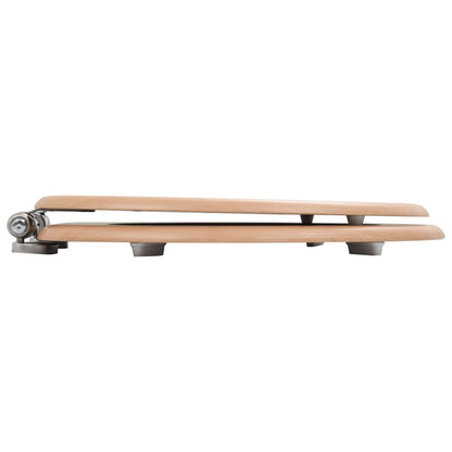 Toiletbril met soft-close deksel bamboe MDF 1 Bamboe Ja