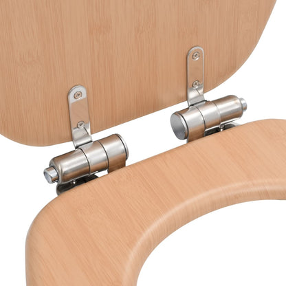 Toiletbril met soft-close deksel bamboe MDF 1 Bamboe Ja