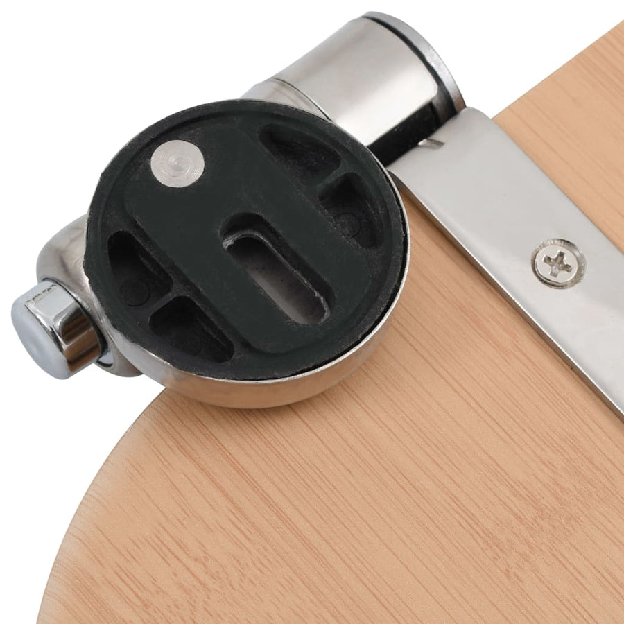Toiletbril met soft-close deksel bamboe MDF 1 Bamboe Ja