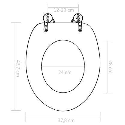 Toiletbril met soft-close deksel bamboe MDF 1 Bamboe Ja