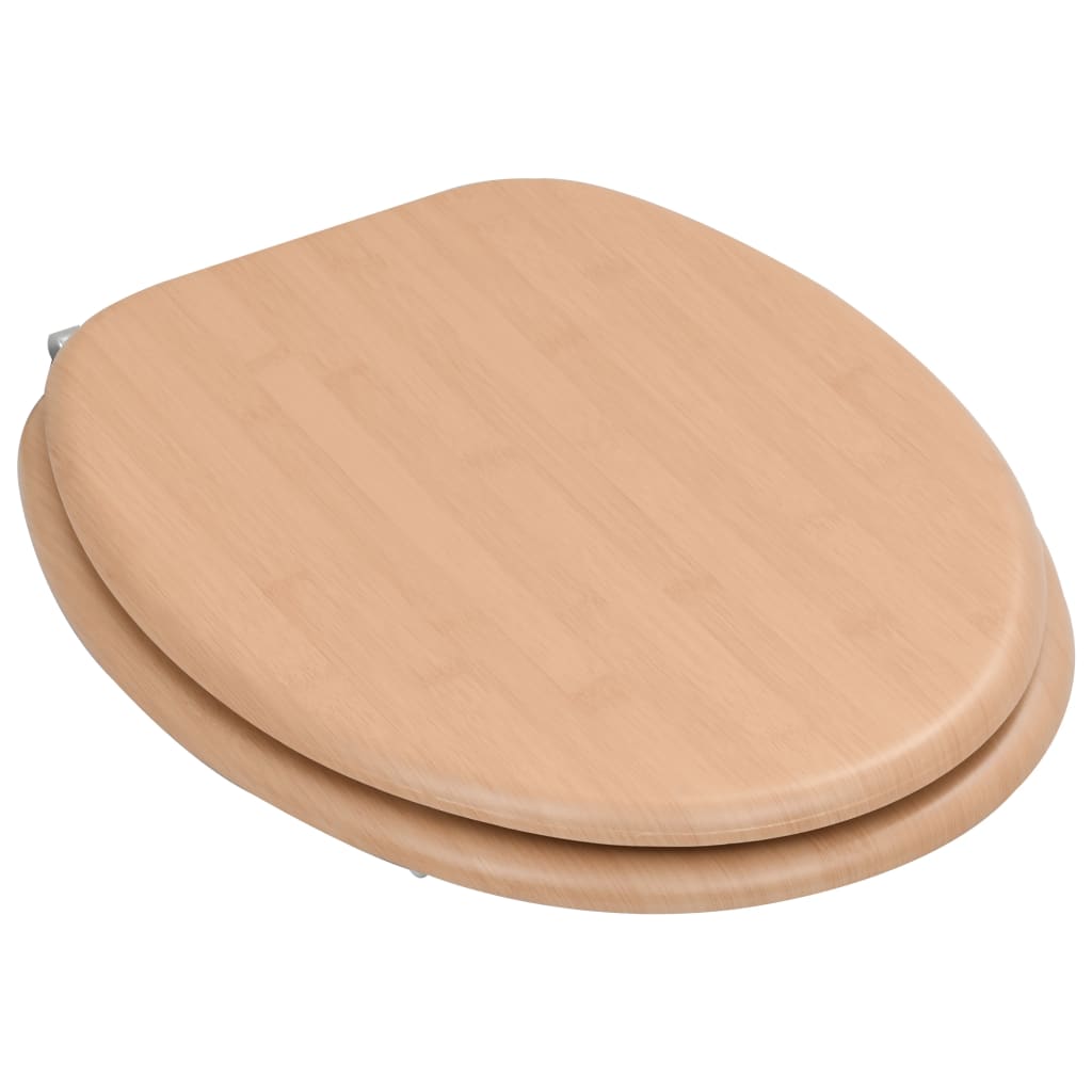 Toiletbril met deksel bamboe MDF 1 Bamboe Nee