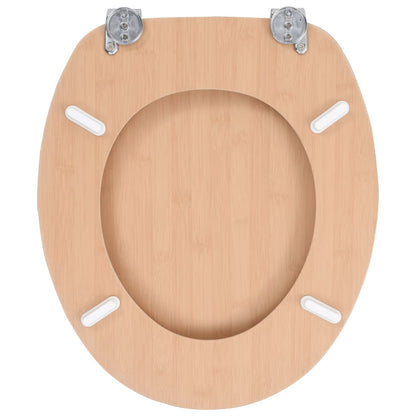 Toiletbril met deksel bamboe MDF 1 Bamboe Nee