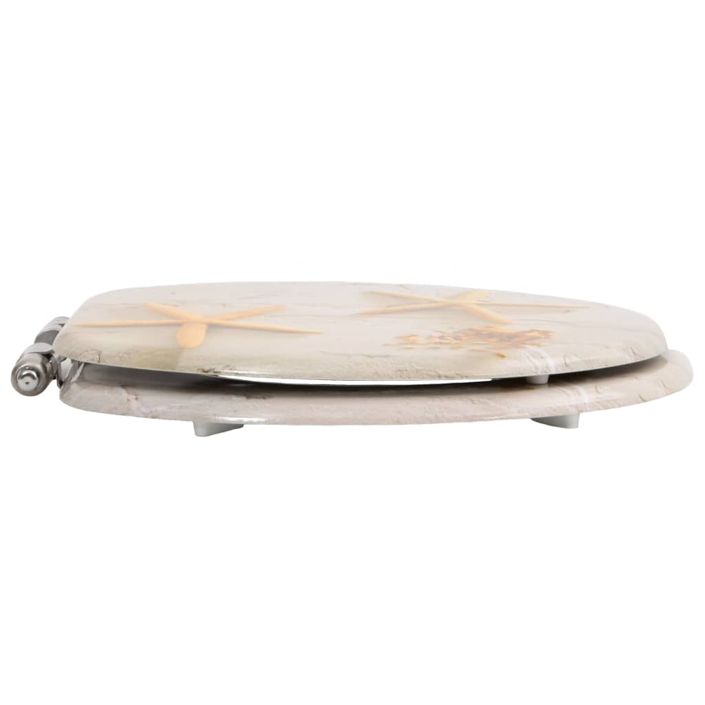 Toiletbril met soft-close deksel zeester MDF 1 Zeester Ja