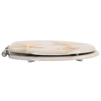 Toiletbril met soft-close deksel zeester MDF 1 Zeester Ja