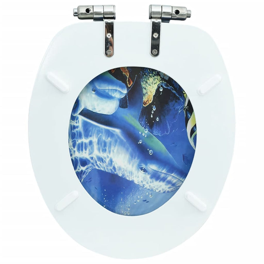 Toiletbril met soft-close deksel dolfijn MDF 1 Dolfijnen Ja