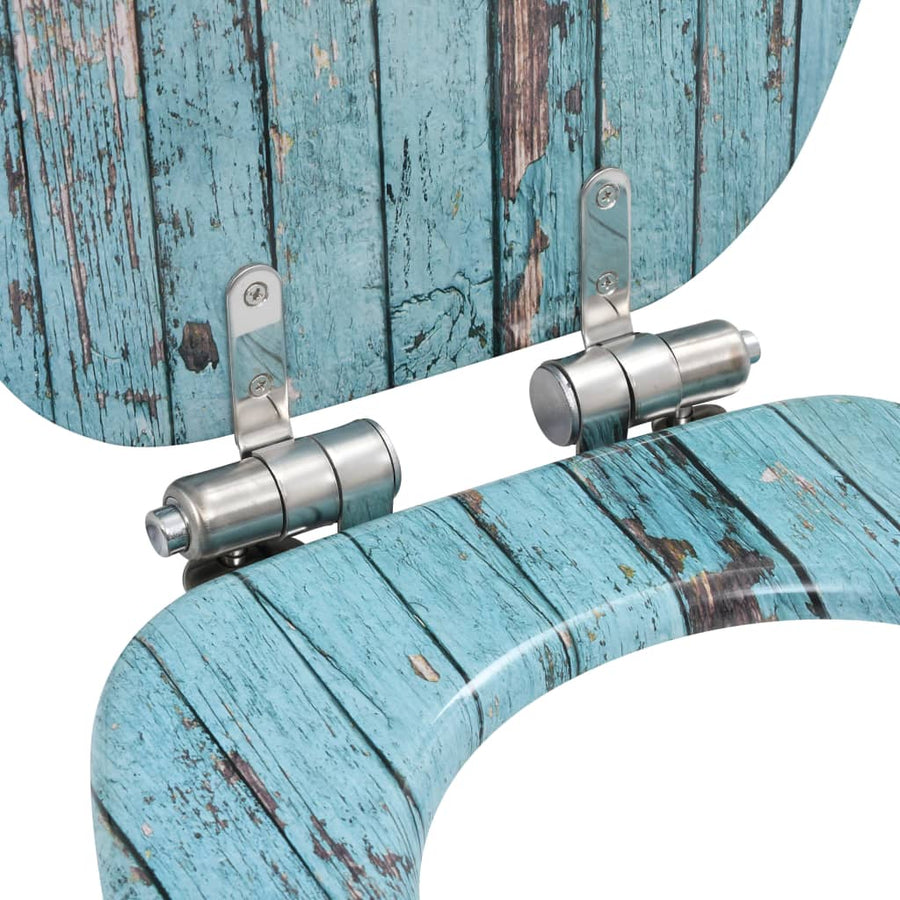 Toiletbril met soft-close deksel oud hout MDF 1 Oud hout Ja