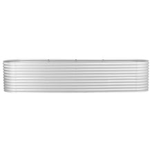 Plantenbak Verhoogd Gegalvaniseerd Staal 400 x 80 x 81 cm Zilver