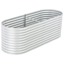 Plantenbak Verhoogd Gegalvaniseerd Staal 240 x 80 x 81 cm Zilver