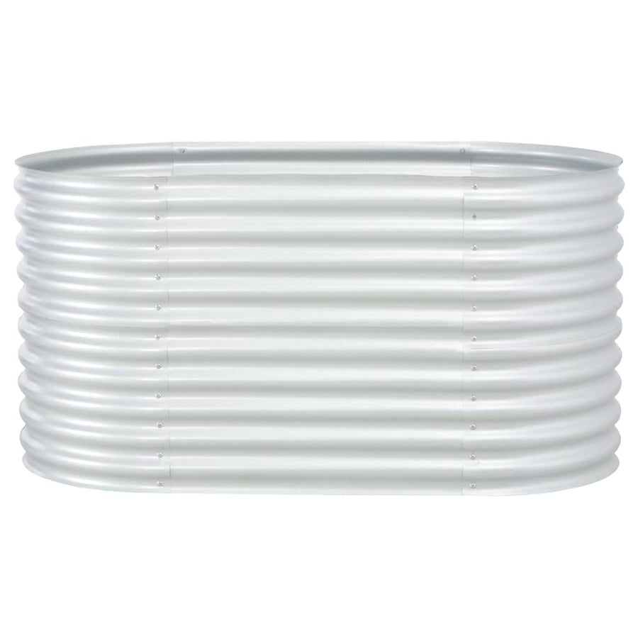 Plantenbak Verhoogd Gegalvaniseerd Staal 160 x 80 x 81 cm Zilver