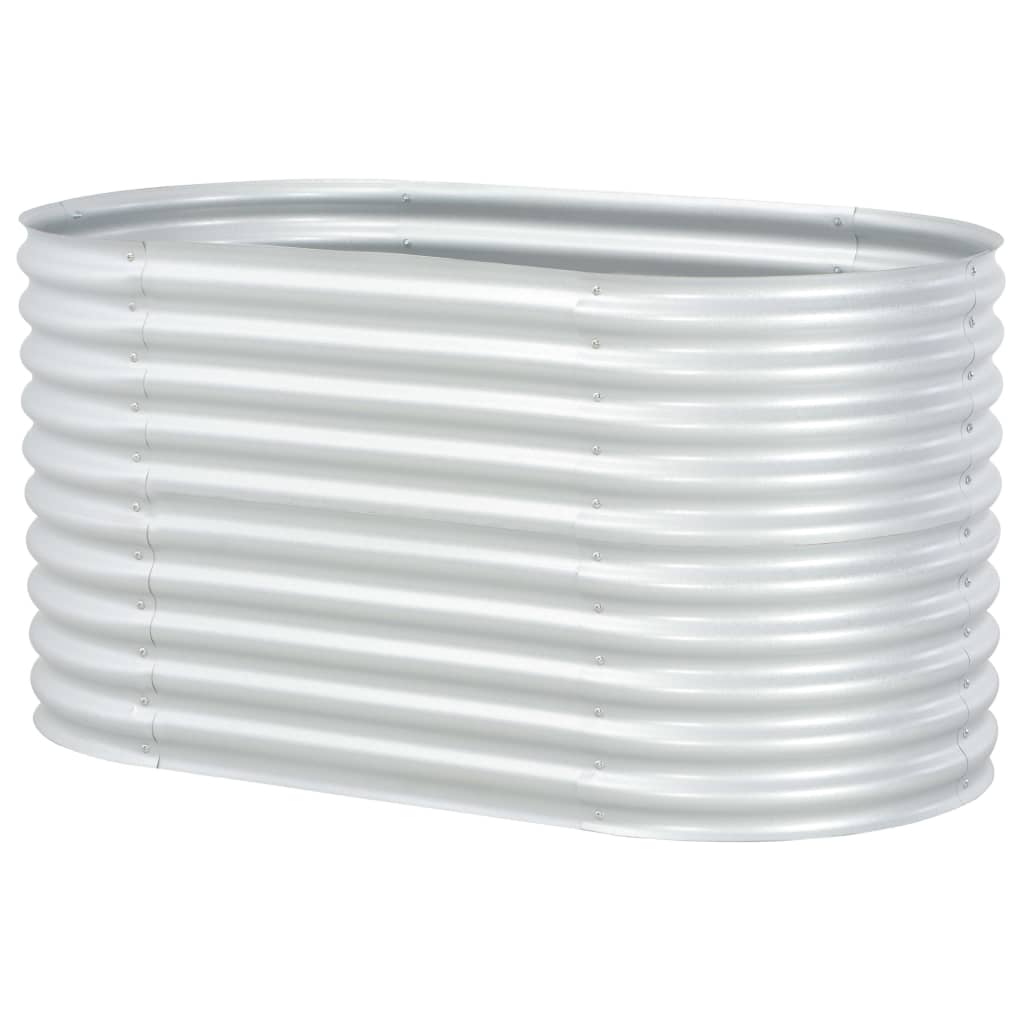 Plantenbak Verhoogd Gegalvaniseerd Staal 160 x 80 x 81 cm Zilver