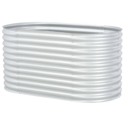 Plantenbak Verhoogd Gegalvaniseerd Staal 160 x 80 x 81 cm Zilver