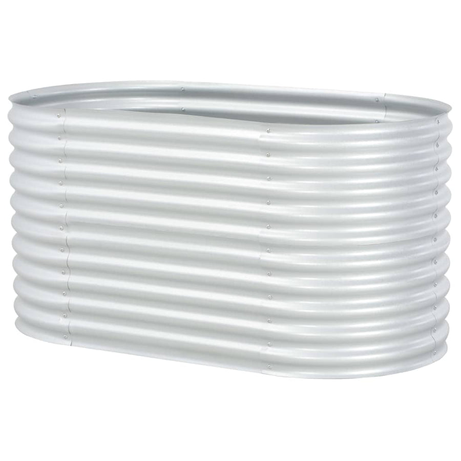 Plantenbak Verhoogd Gegalvaniseerd Staal 160 x 80 x 81 cm Zilver