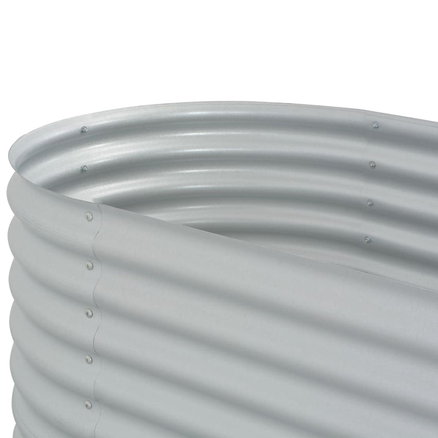 Plantenbak Verhoogd Gegalvaniseerd Staal 160 x 80 x 81 cm Zilver