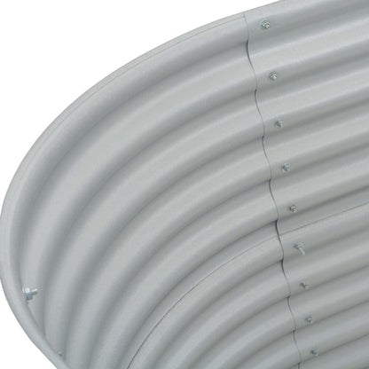 Plantenbak Verhoogd Gegalvaniseerd Staal 160 x 80 x 81 cm Zilver