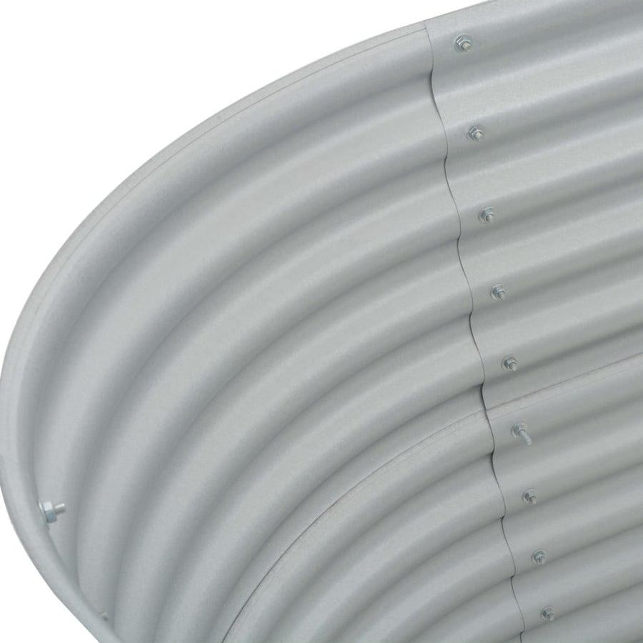 Plantenbak Verhoogd Gegalvaniseerd Staal 160 x 80 x 81 cm Zilver