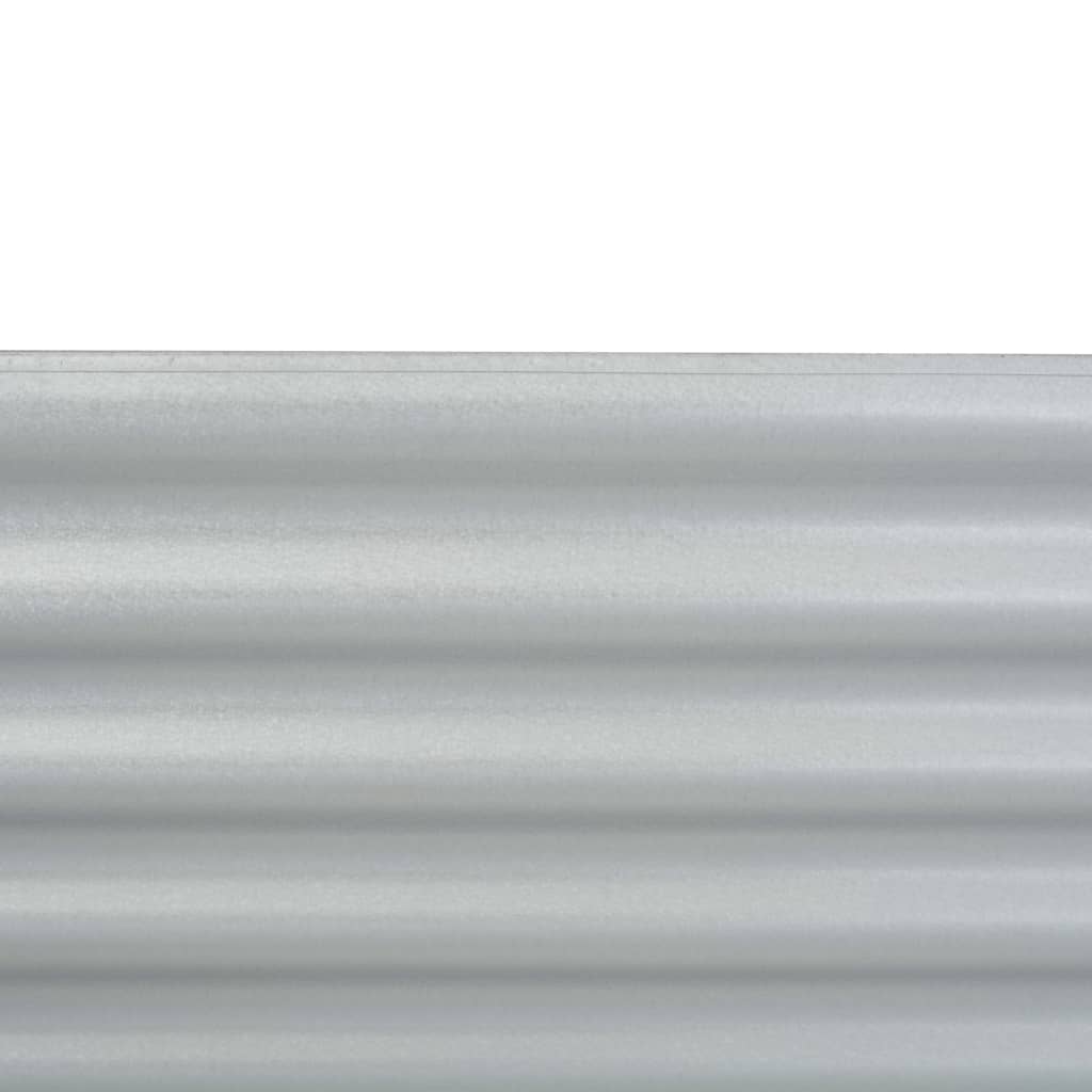Plantenbak Verhoogd Gegalvaniseerd Staal 160 x 80 x 81 cm Zilver