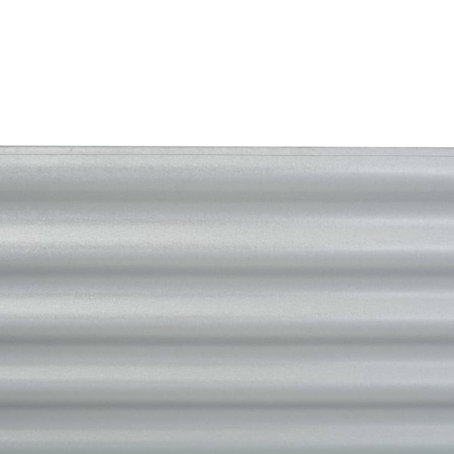 Plantenbak Verhoogd Gegalvaniseerd Staal 160 x 80 x 81 cm Zilver