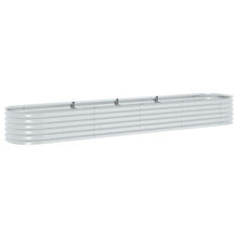 Plantenbak Verhoogd Gegalvaniseerd Staal 400 x 80 x 44 cm Zilver