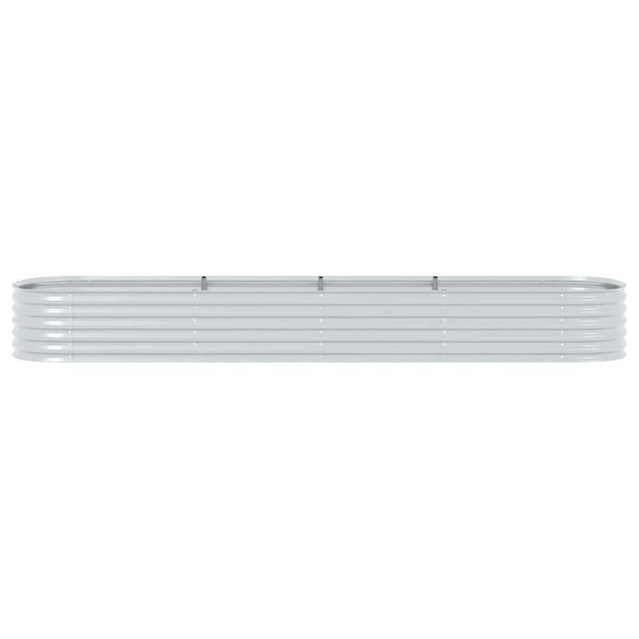 Plantenbak Verhoogd Gegalvaniseerd Staal 400 x 80 x 44 cm Zilver