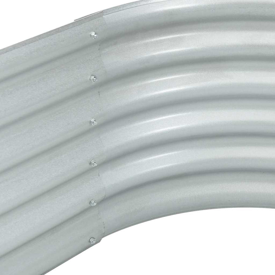 Plantenbak Verhoogd Gegalvaniseerd Staal 400 x 80 x 44 cm Zilver