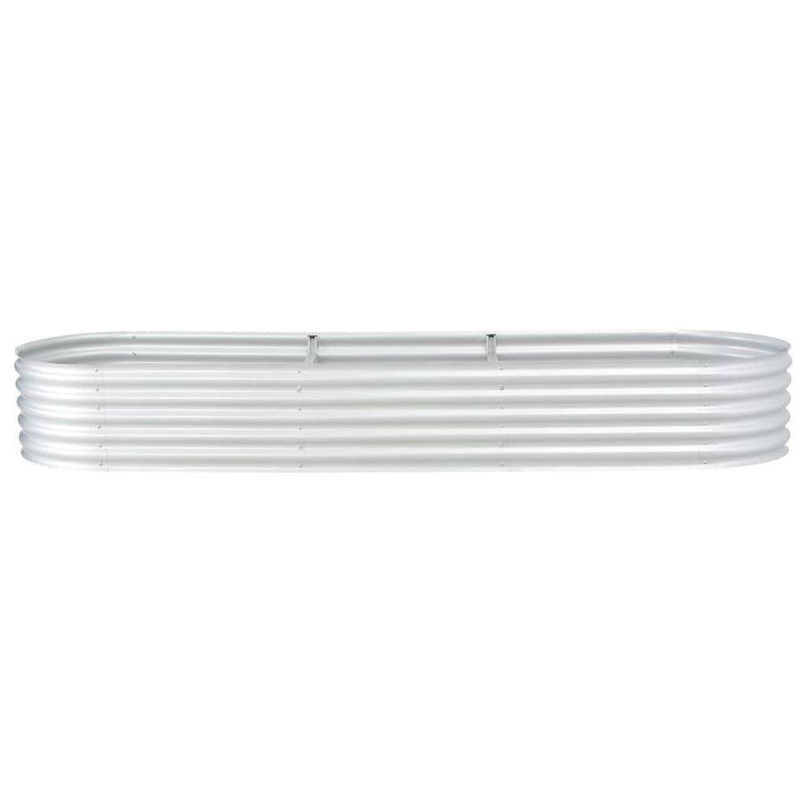 Plantenbak Verhoogd Gegalvaniseerd Staal 320 x 80 x 44 cm Zilver