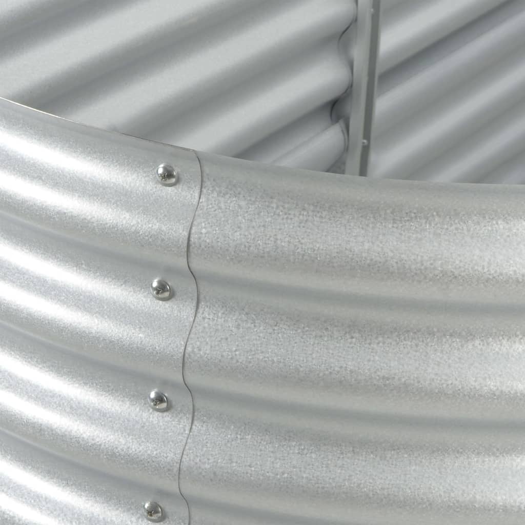 Plantenbak Verhoogd Gegalvaniseerd Staal 320 x 80 x 44 cm Zilver