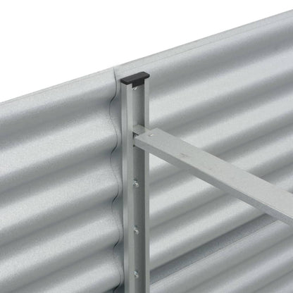 Plantenbak Verhoogd Gegalvaniseerd Staal 320 x 80 x 44 cm Zilver