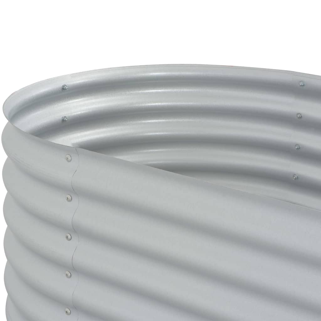 Plantenbak Verhoogd Gegalvaniseerd Staal 320 x 80 x 44 cm Zilver