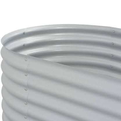 Plantenbak Verhoogd Gegalvaniseerd Staal 320 x 80 x 44 cm Zilver