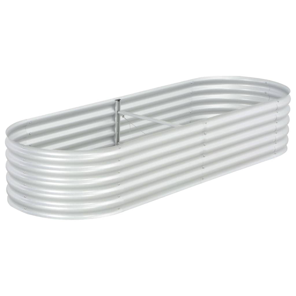 Plantenbak Verhoogd Gegalvaniseerd Staal 240 x 80 x 44 cm Zilver