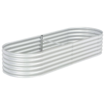 Plantenbak Verhoogd Gegalvaniseerd Staal 240 x 80 x 44 cm Zilver