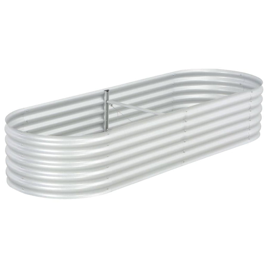 Plantenbak Verhoogd Gegalvaniseerd Staal 240 x 80 x 44 cm Zilver