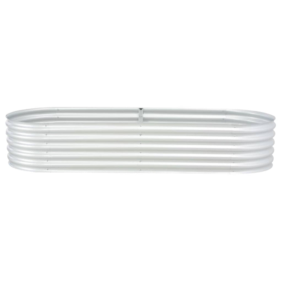 Plantenbak Verhoogd Gegalvaniseerd Staal 240 x 80 x 44 cm Zilver