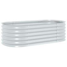 Plantenbak Verhoogd Gegalvaniseerd Staal 160 x 80 x 44 cm Zilver