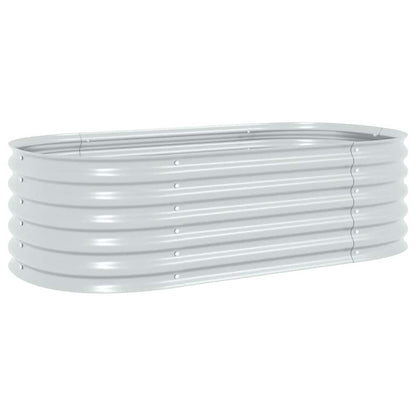 Plantenbak Verhoogd Gegalvaniseerd Staal 160 x 80 x 44 cm Zilver