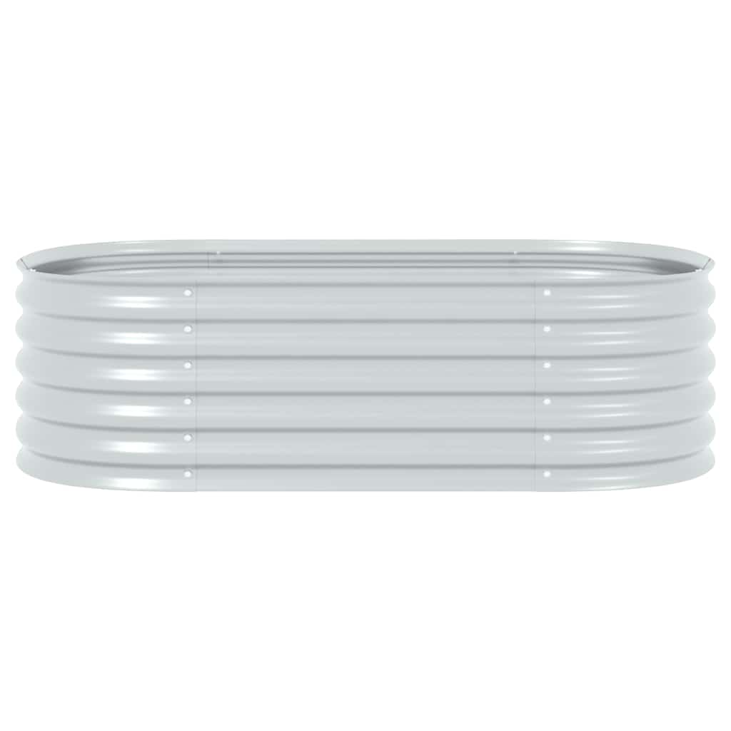 Plantenbak Verhoogd Gegalvaniseerd Staal 160 x 80 x 44 cm Zilver
