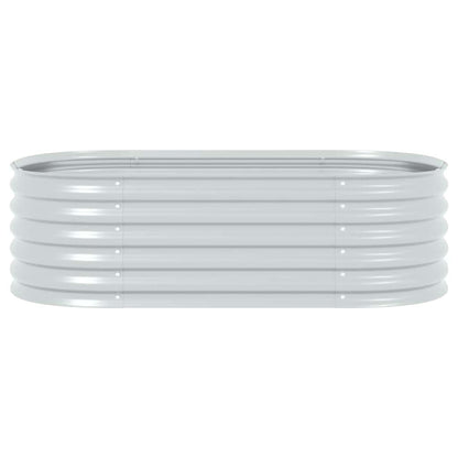 Plantenbak Verhoogd Gegalvaniseerd Staal 160 x 80 x 44 cm Zilver