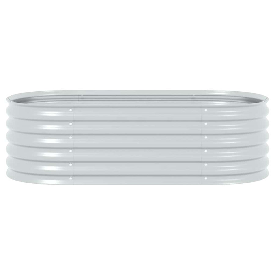 Plantenbak Verhoogd Gegalvaniseerd Staal 160 x 80 x 44 cm Zilver